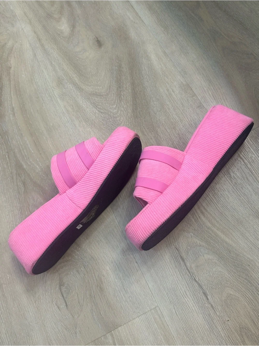 Fashion Pink Platform Slide Sandals for Women